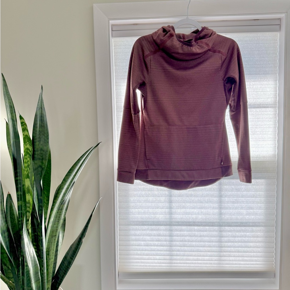 REI Mauve Hooded Turtleneck Pullover